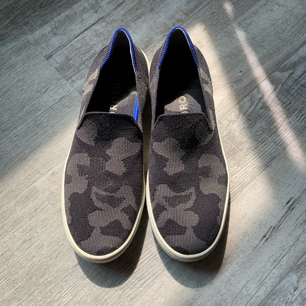 Rothy’s Grey Camo Sneaker, Women’s size 9